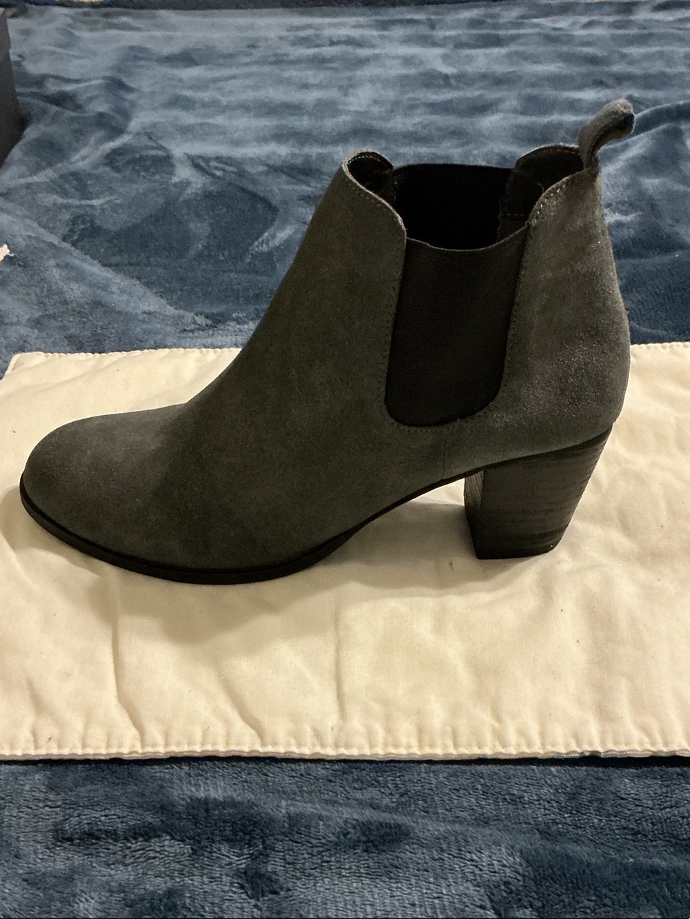 Dolce Vita Charcoal Suede Chelsea Ankle Boots